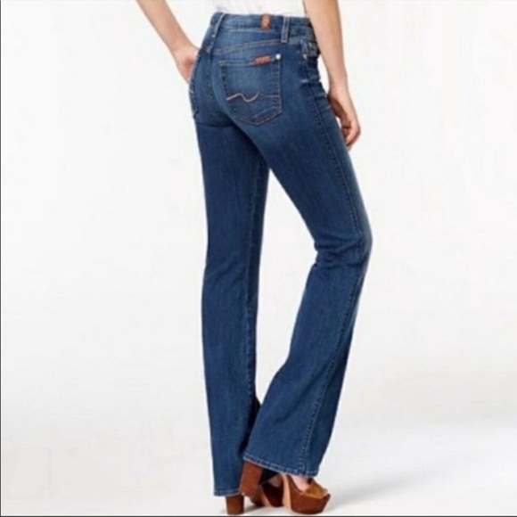 7 for all Mankind Flair Denim Jean with “A” embroidered pocket size 27 - Picture 3 of 17